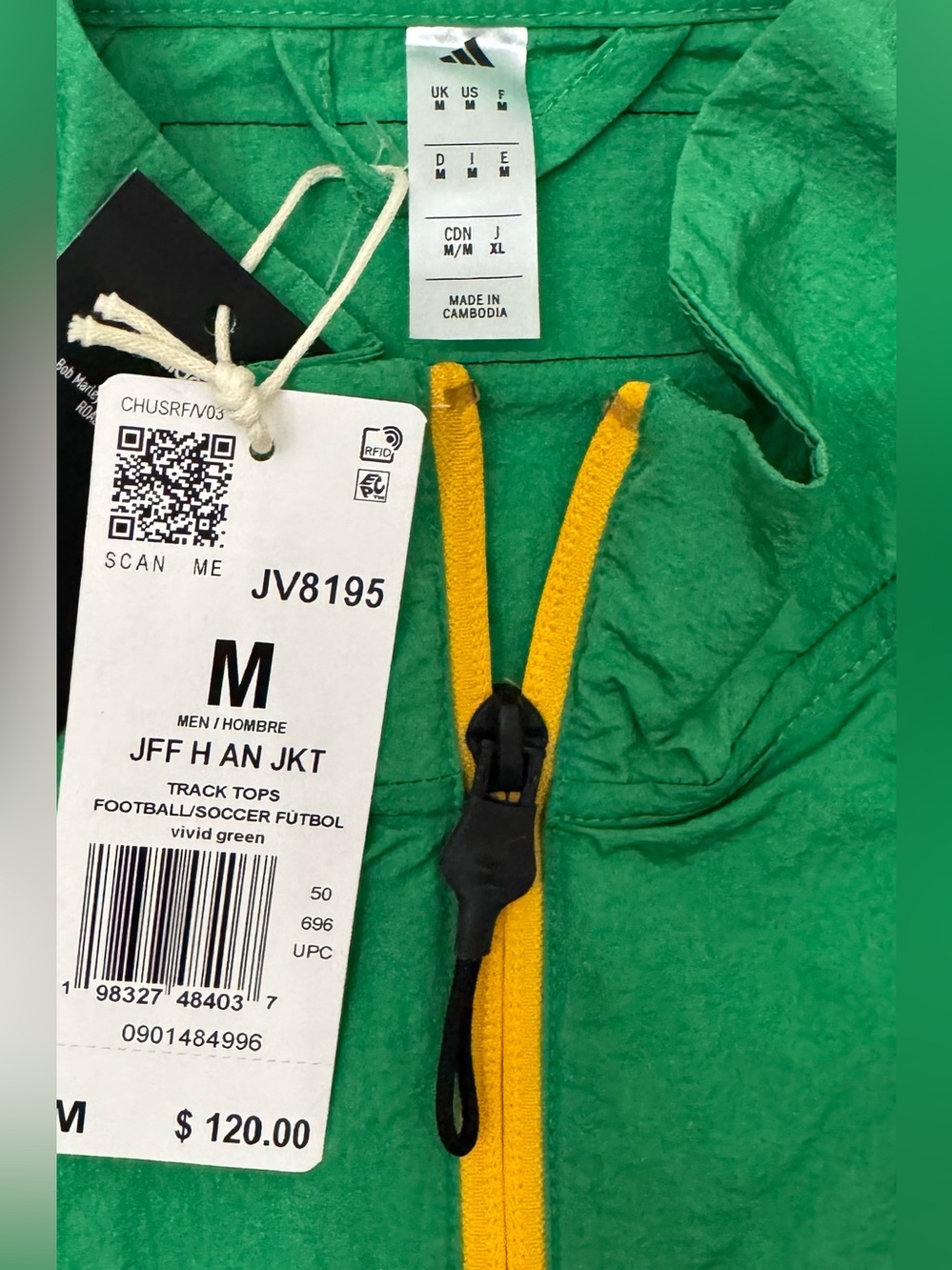 Adidas Jamaica x Bob Marley Anthem Jacket JV8195 Men’s Size Medium NWT MSRP $120 - Picture 9 of 13